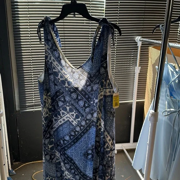 nina leonard blue maxi dress - Picture 1 of 4